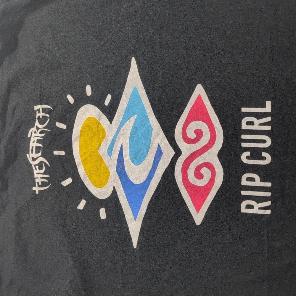 Rip Curl Black Graphic T-Shirt for Men Size XXL